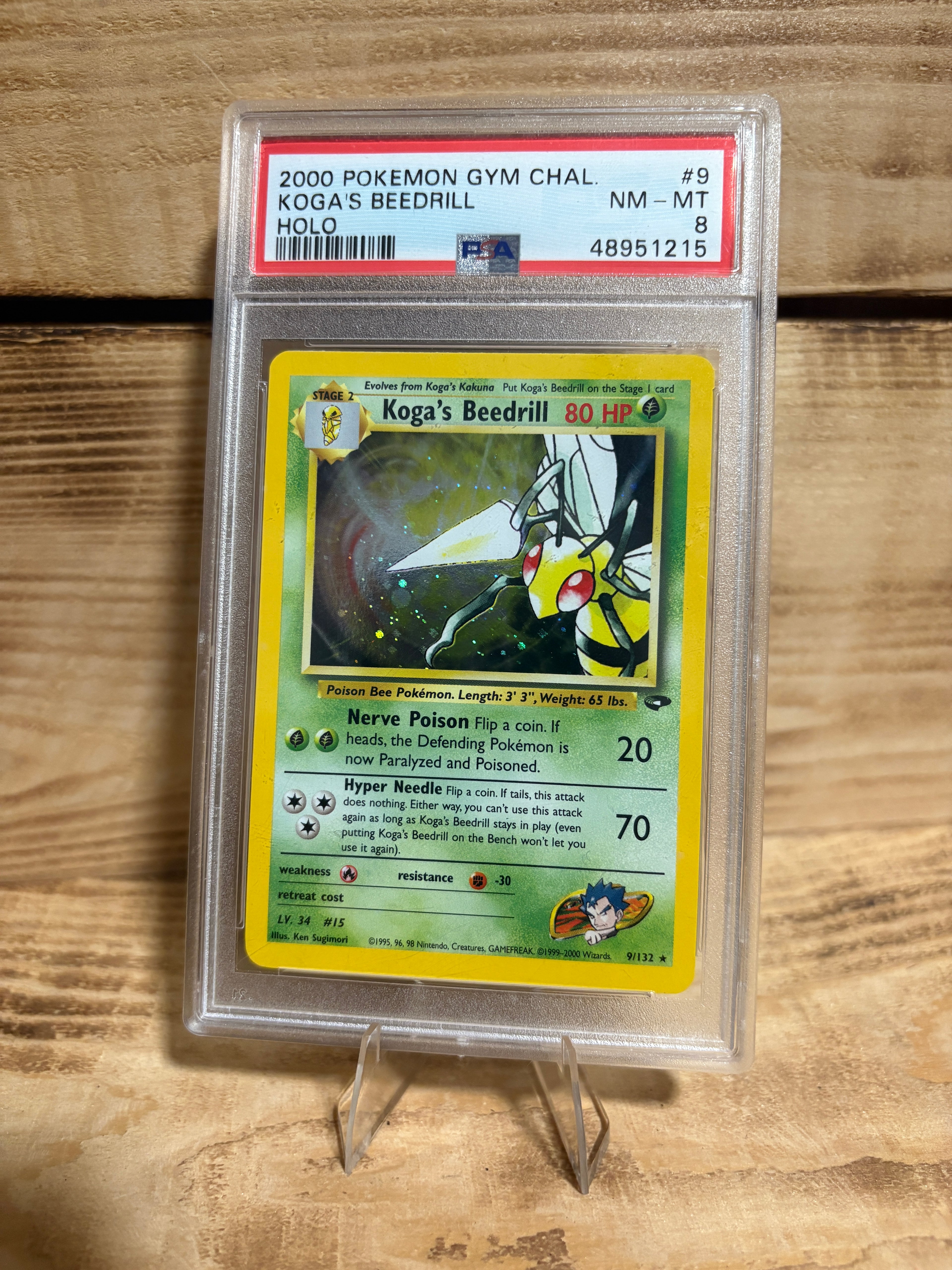 Pokemon Koga's Beedrill PSA 8