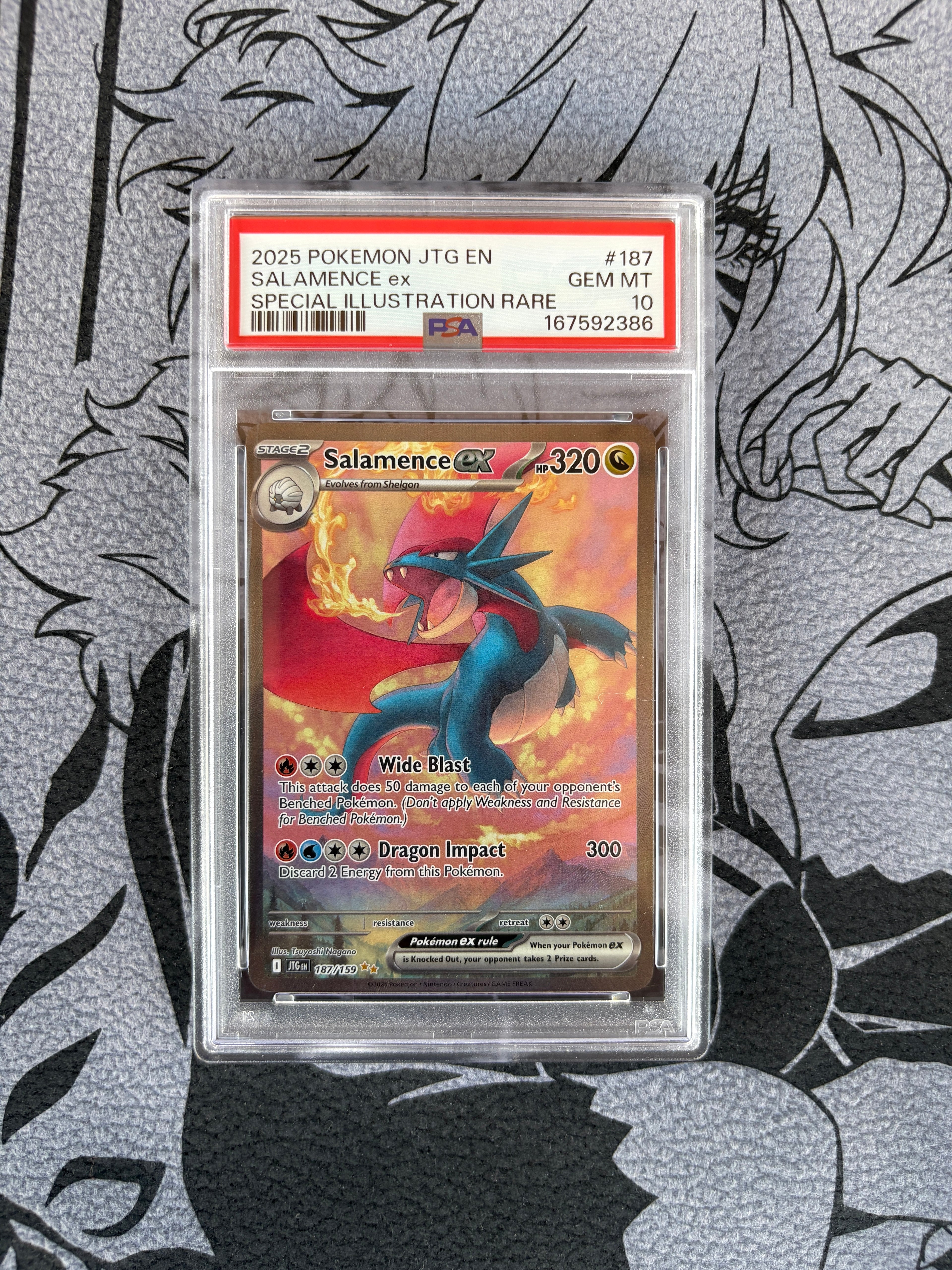 2025 Pokemon Salamemce Ex PSA 10 Journey Together SIR