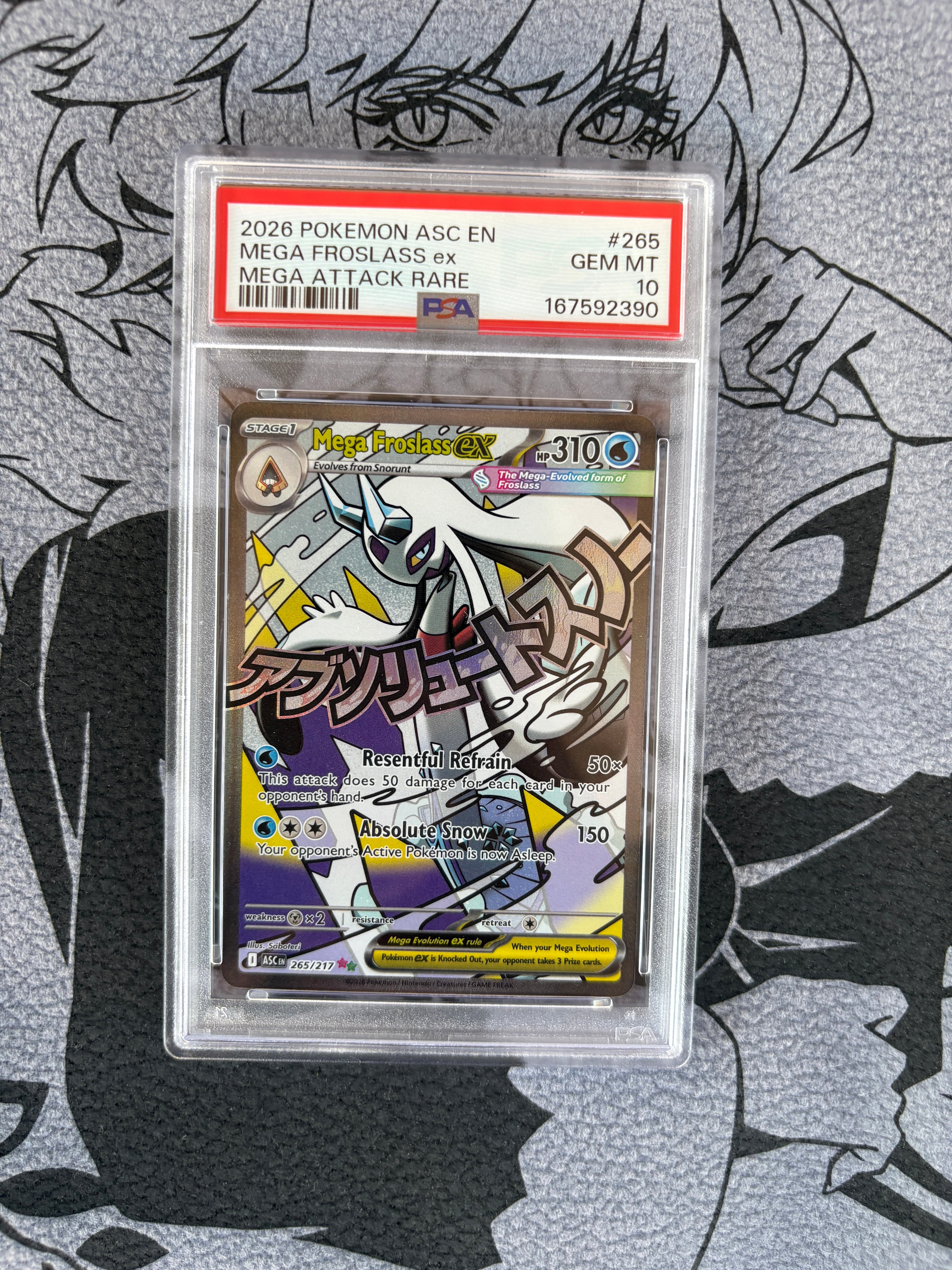 2026 Pokemon Mega Froslass Ex PSA 10 Ascended Heroes