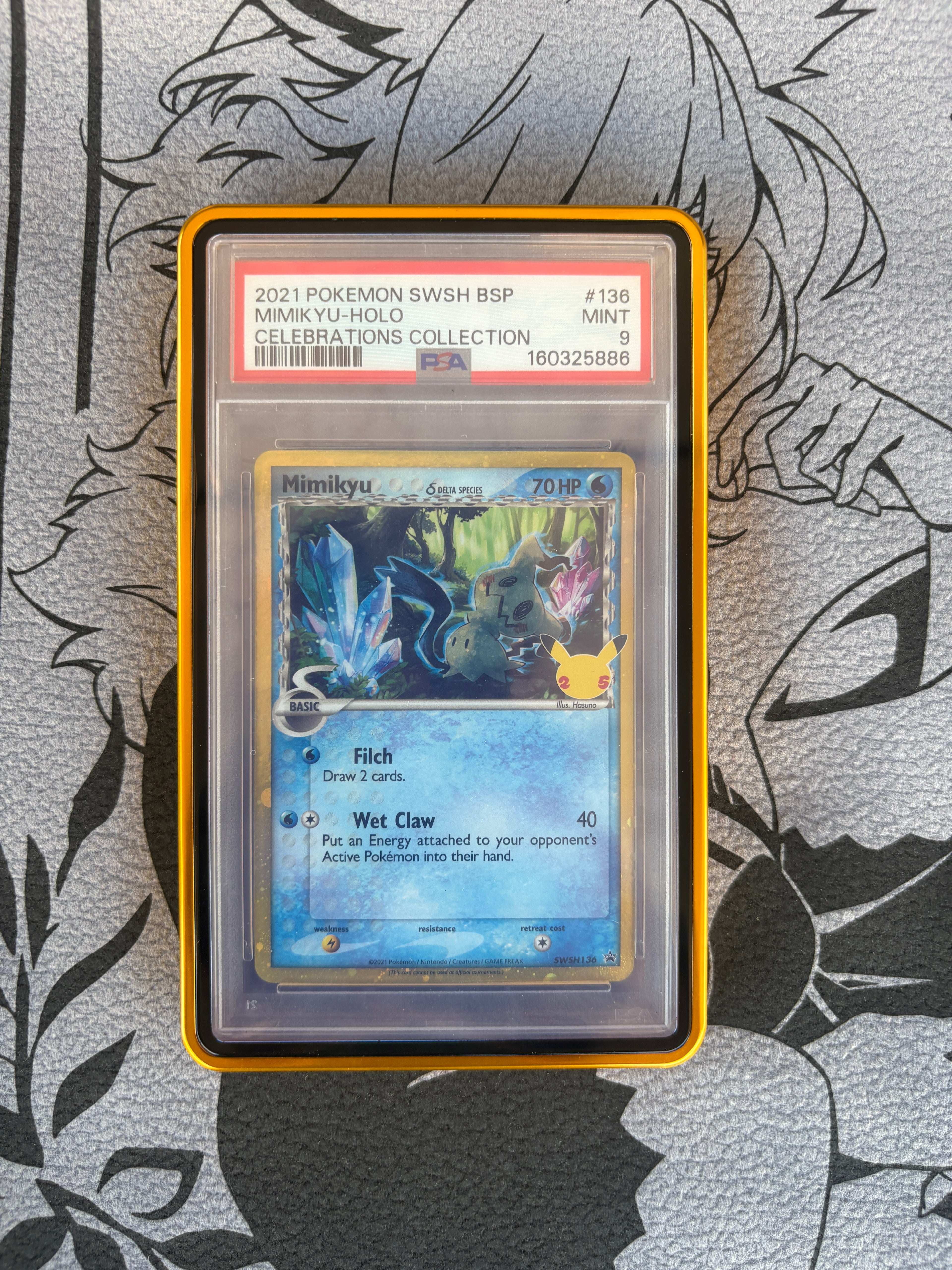 Mimikyu Celebrations Collection SWSH Black Star Promo Pokemon PSA 9