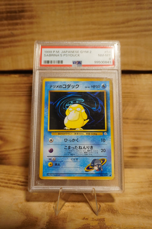 1999 Pokemon Japanese Gym Challenge 2 - Sabrina's Psyduck #54 - PSA 9