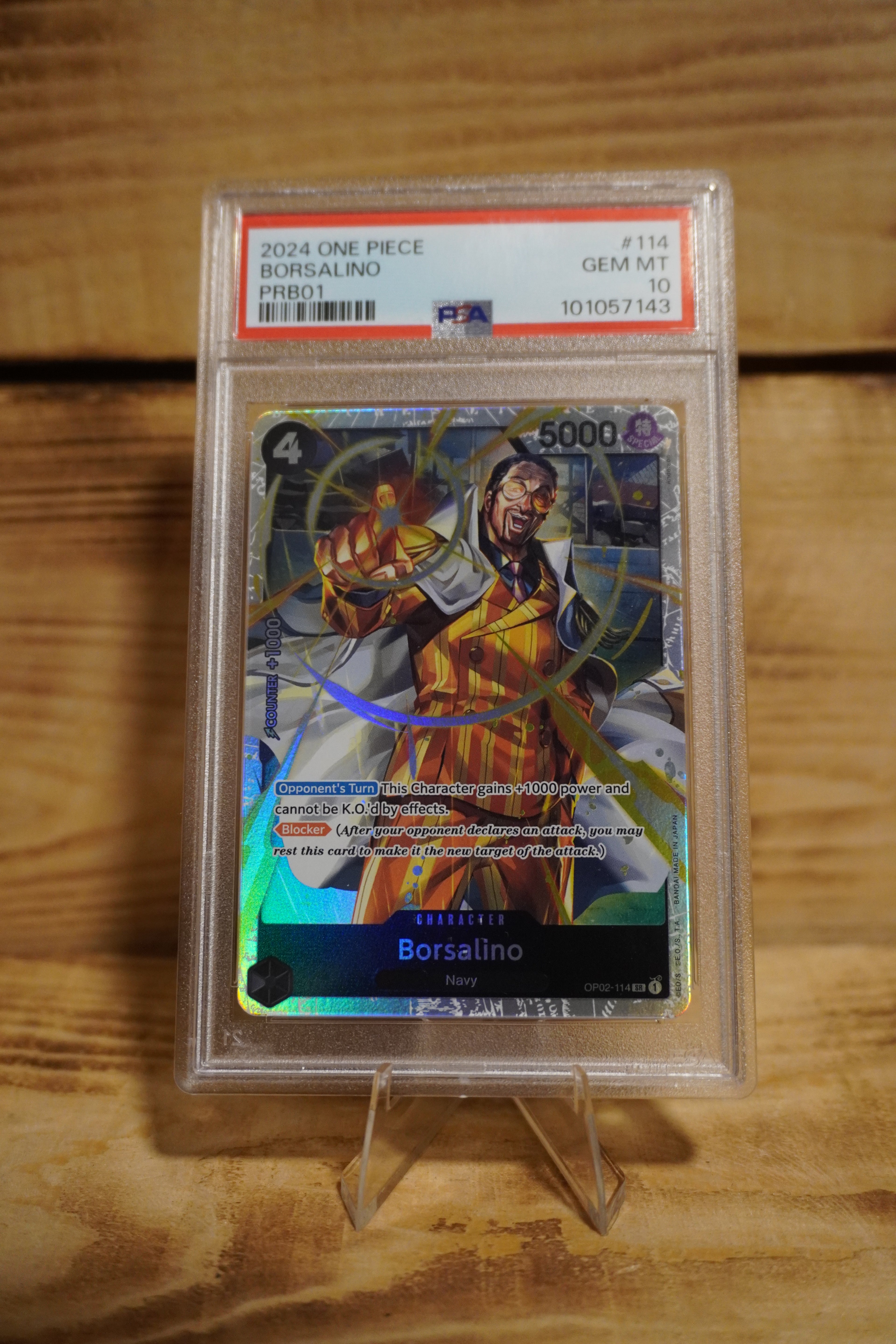 One Piece Borsalino OP02-114 PRB01 PSA 10