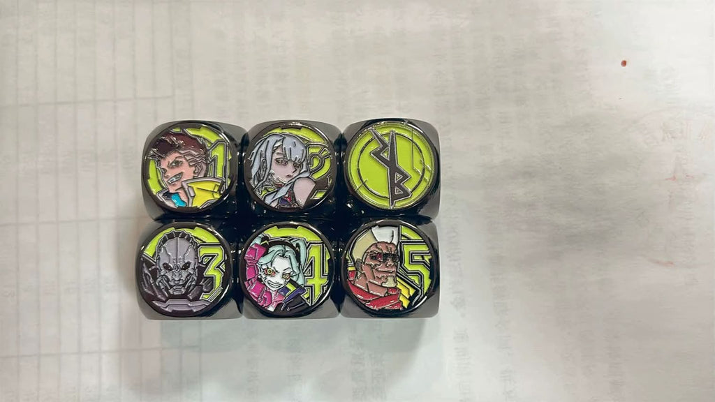 Cyberpunk Edgerunners Metal Dice (Set of 2) *Pre-Order*
