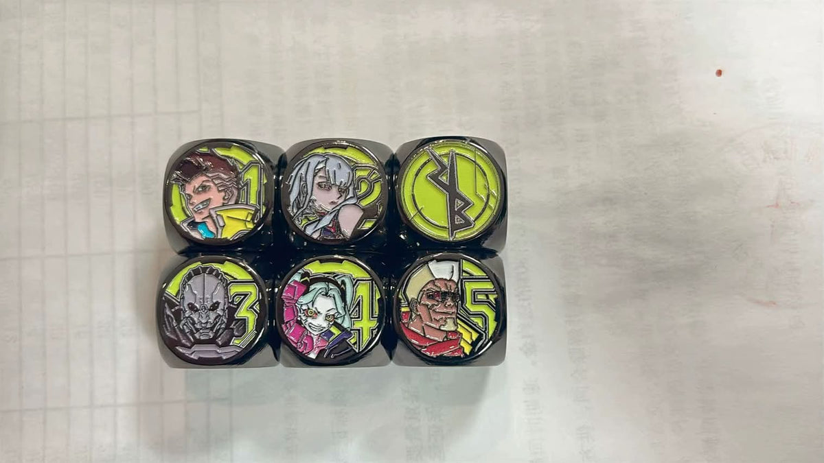 Cyberpunk Edgerunners Metal Dice (Set of 2) *Pre-Order*