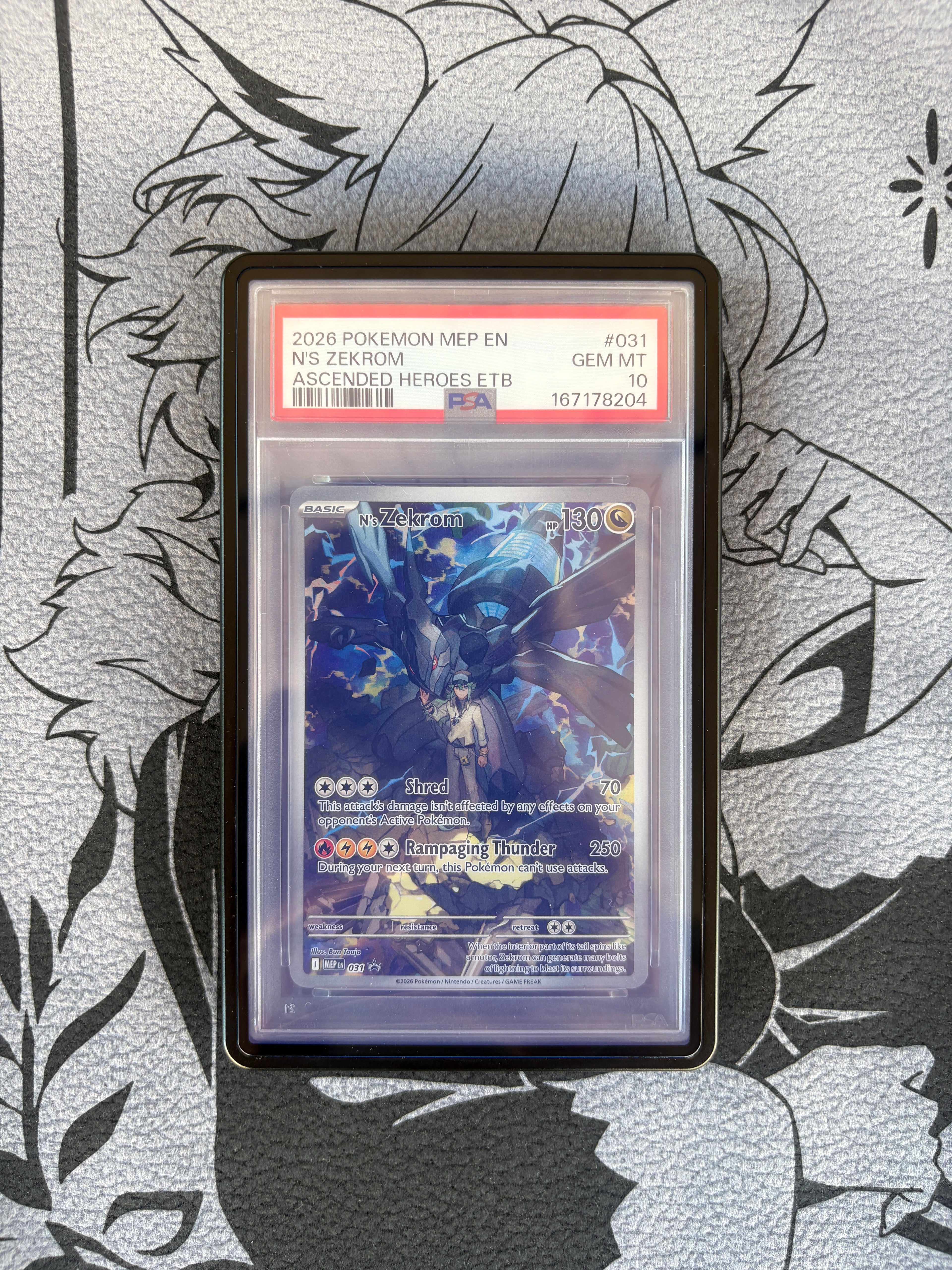 2026 Pokemon - Ascended Heroes ETB - Black Star Promo #031 - N's Zekrom - PSA 10