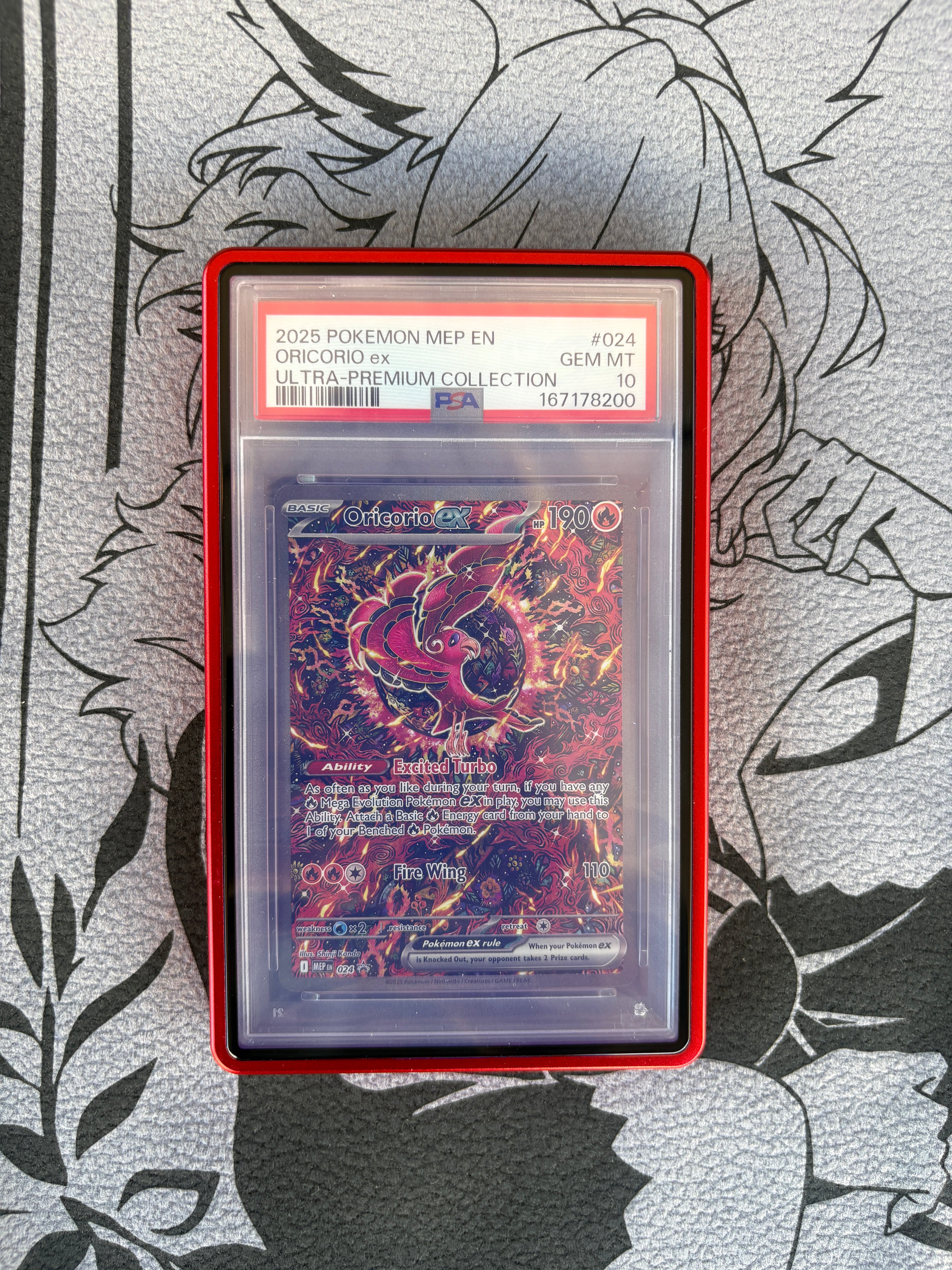 2025 Pokemon Black Star Promo #024 Oricorio Ex Ultra-Premium Collection PSA 10