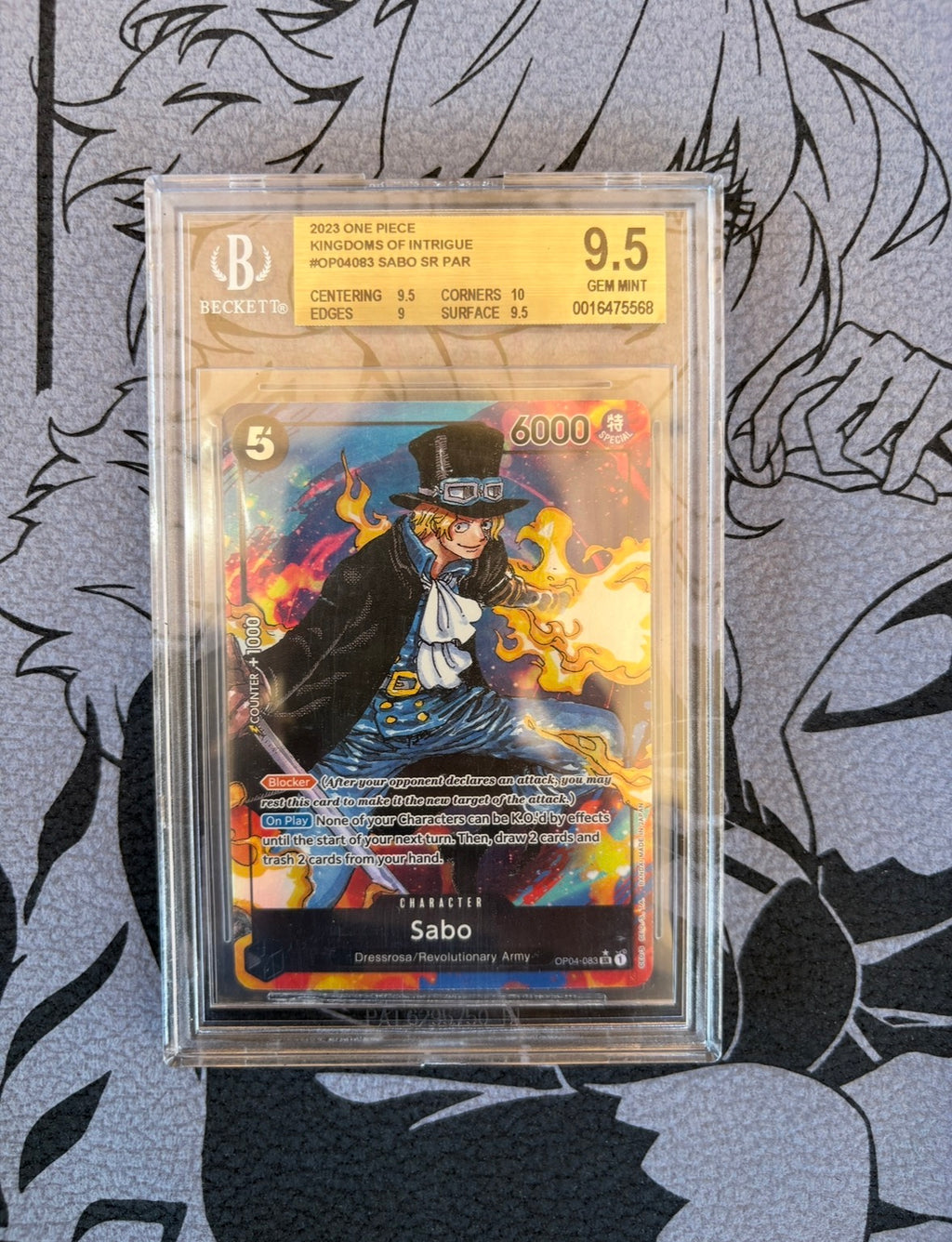 2023 One Piece Sabo SR OP04-083 BGS 9.5